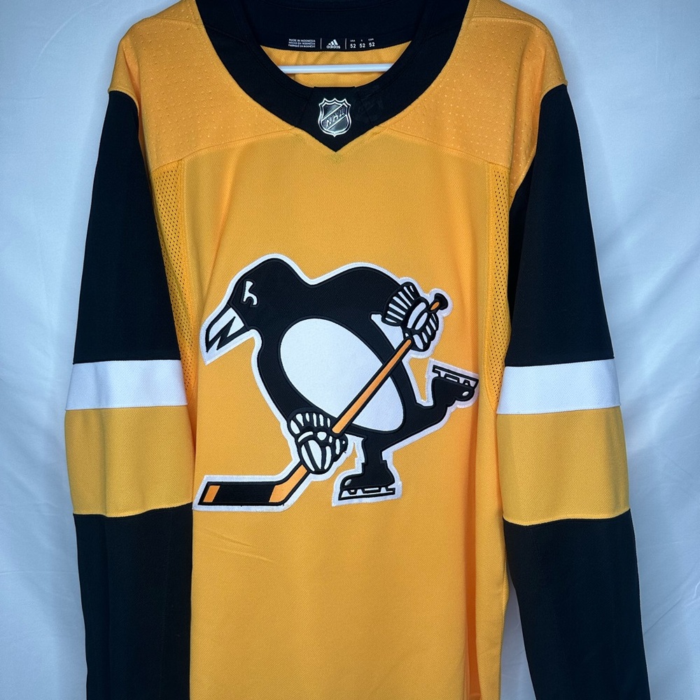 Pittsburgh Penguins Adidas Yellow Alternate Jersey (52)